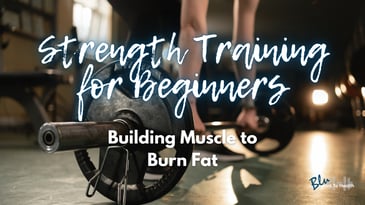 Blog header containing the title and a picture of a person lifting a barbell